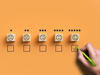 Hand ticking five star box